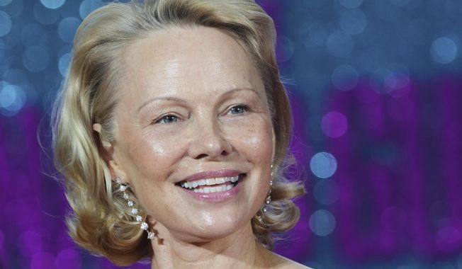 Pamela Anderson appears at the premiere of the film "The Naked Gun" in London on July 22, 2025. (AP Photo/Kirsty Wigglesworth) **FILE**