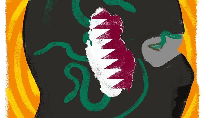 Qatar and Muslim terrorism illustration by Linas Garsys / The Washington Times
