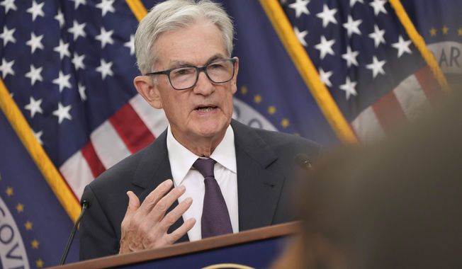 Federal Reserve Chairman Jerome Powell speaks during a news conference following the Federal Open Market Committee meeting, Wednesday, Sept. 17, 2025, at the Federal Reserve Board Building in Washington. (AP Photo/Jacquelyn Martin)