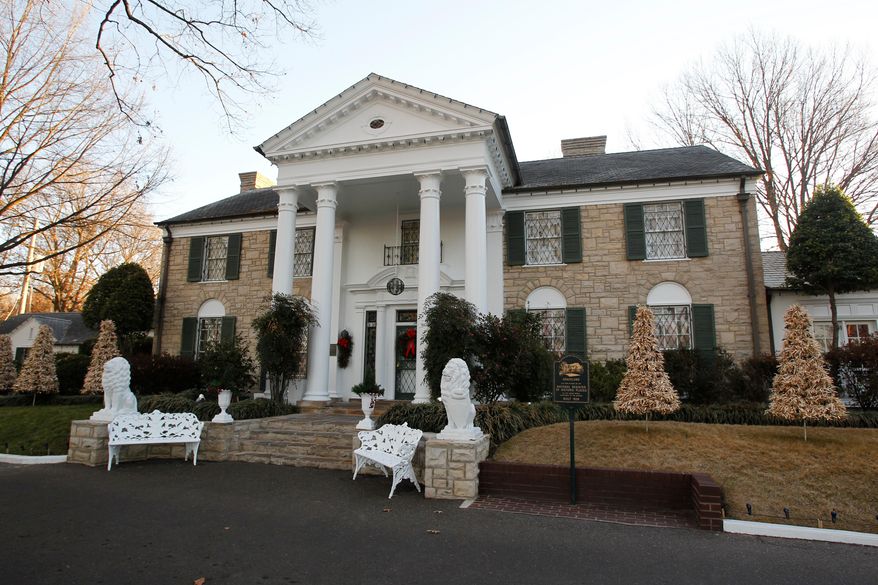 Graceland, Elvis Presley's home, is pictured, Jan. 7, 2011, in Memphis, Tenn. (AP Photo/Mark Humphrey, File)