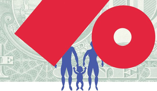 Tax relief for working families illustration by Alexander Hunter/The Washington Times