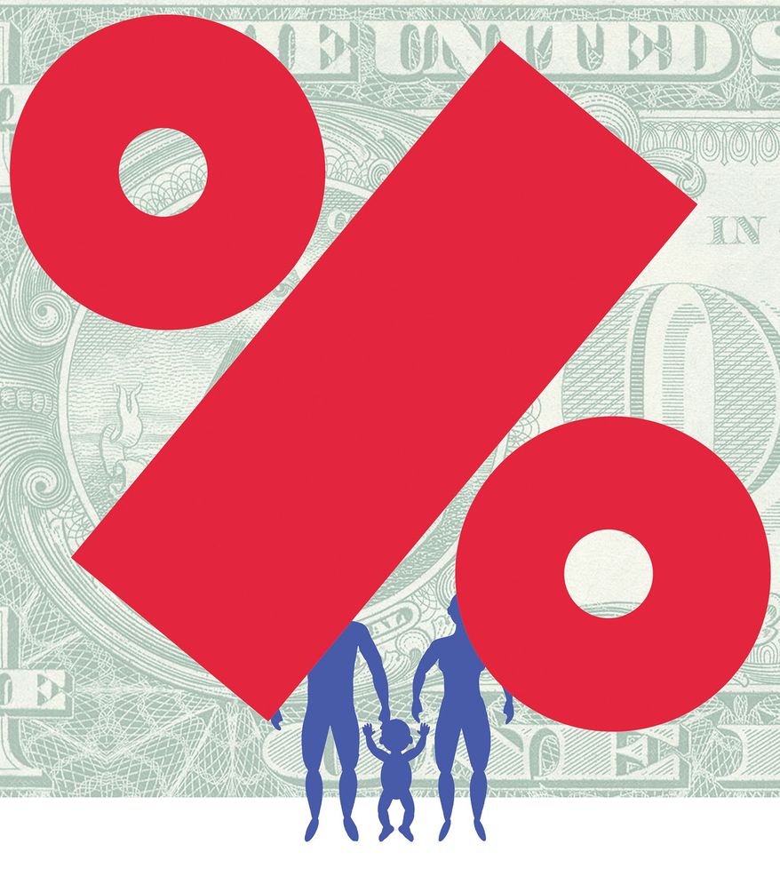 Tax relief for working families illustration by Alexander Hunter/The Washington Times