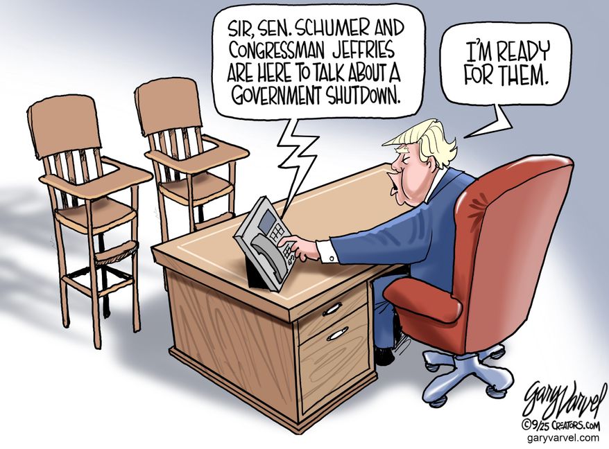 I'm ready for them. (Illustration by Gary Varvel for Creators Syndicate)