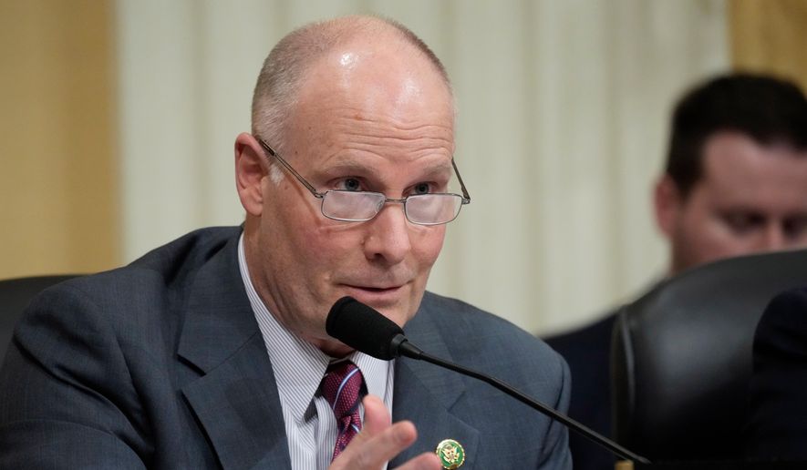 Rep. John Moolenaar, R-Mich., questions witnesses during a hearing on Capitol Hill, Feb. 28, 2023, in Washington. (AP Photo/Alex Brandon, File)
