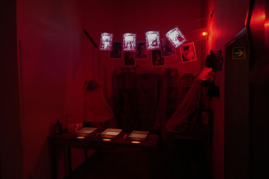 A view of the darkroom that belonged to Frida Kahlo’s father, Guillermo, who was the first official photographer for Mexican President Porfirio Díaz, inside the new museum Casa Kahlo in Mexico City, Wednesday, Sept. 10, 2025. (AP Photo/Eduardo Verdugo)