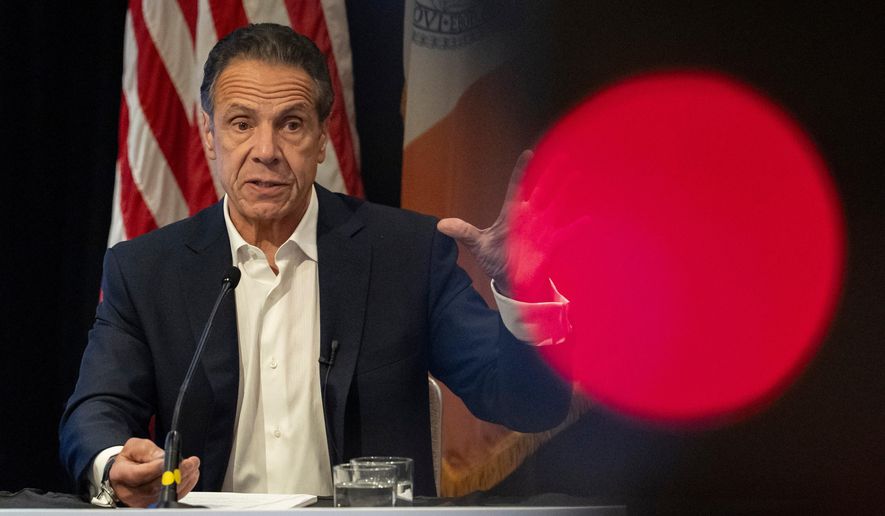 New York City mayoral candidate Andrew Cuomo speaks during a press conference, Thursday, Aug. 7, 2025, in New York. (AP Photo/Yuki Iwamura, File)