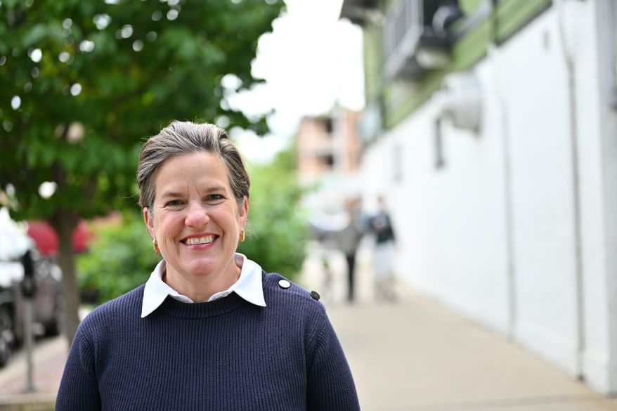 This photo taken in September 2025 in Milwaukee and provided by Alejandro Verdin, shows Missy Hughes, the former Wisconsin state economic development director, who announced Monday, Sept. 29, 2025, that she is running for governor as a Democrat. (Alejandro Verdin via AP)