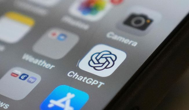 FILE - Chat GPT app icon is seen on a smartphone screen, Aug. 4, 2025, in Chicago. (AP Photo/Kiichiro Sato, file)