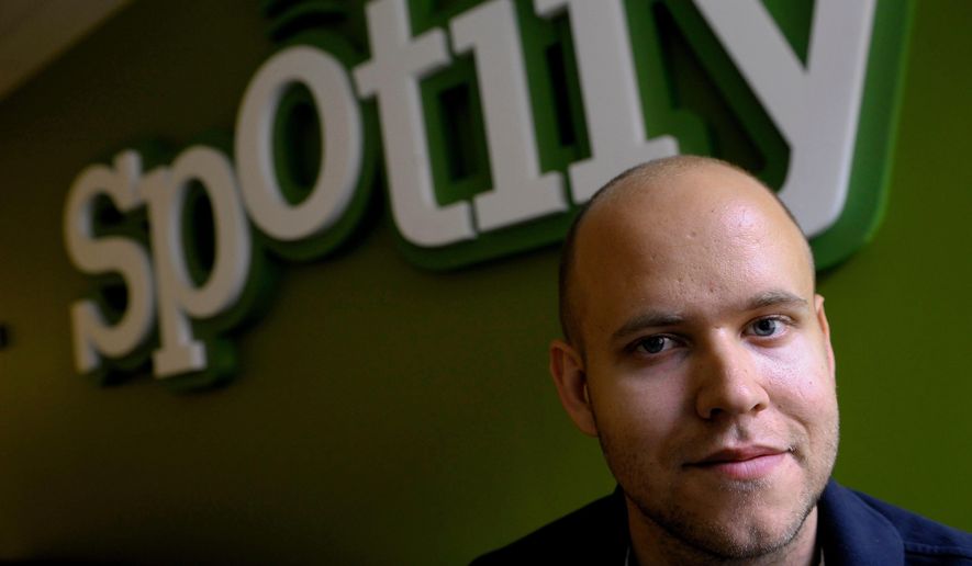 FILE - Spotify founder and CEO Daniel Ek poses for a photo in Stockholm, Sweden, June 18, 2009. (Janerik Henriksson, TT News Agency, File)