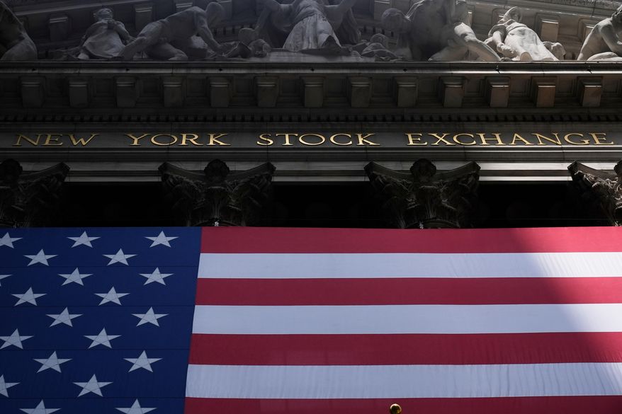 The New York Stock Exchange is seen in New York, July 14, 2025. (AP Photo/Seth Wenig, file)