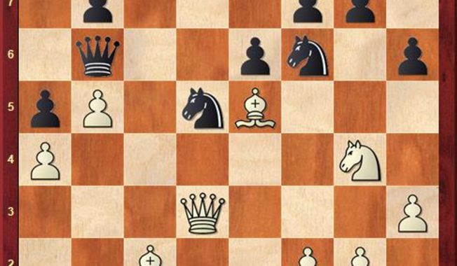 Oro-Macias Pino after 32...Qb6.