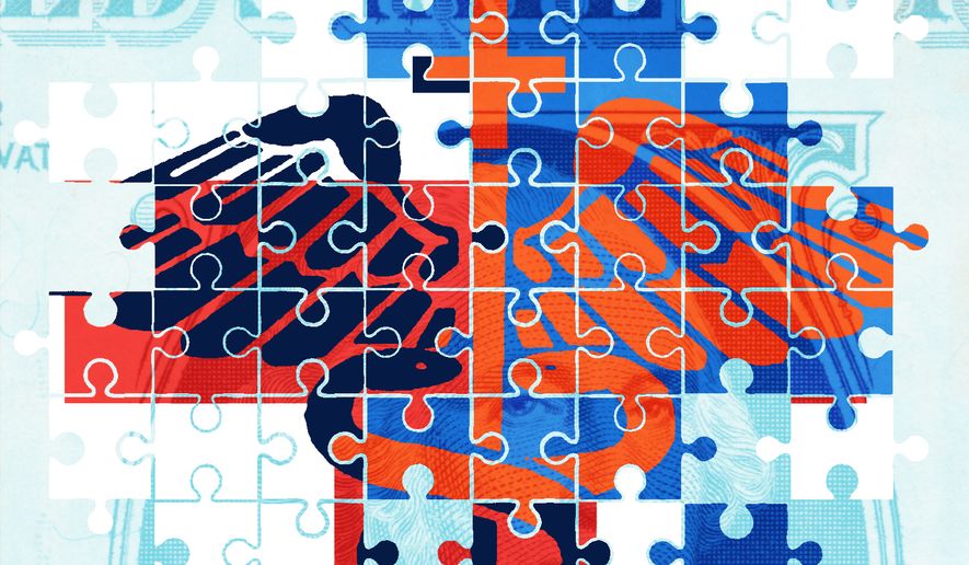 Health care costs illustration by Linas Garsys / The Washington Times