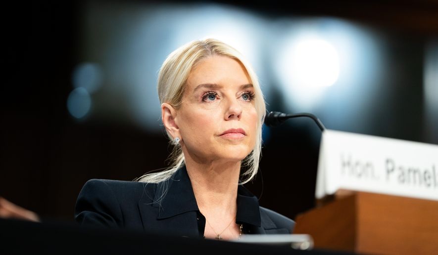 Attorney General Pam Bondi appears before the Senate Judiciary Committee oversight hearing, on Capitol Hill in Washington, Tuesday, Oct. 7, 2025. (AP Photo/Allison Robbert) ** FILE **