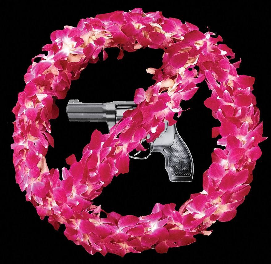 Hawaii's gun ban illustration by Alexander Hunter/The Washington Times