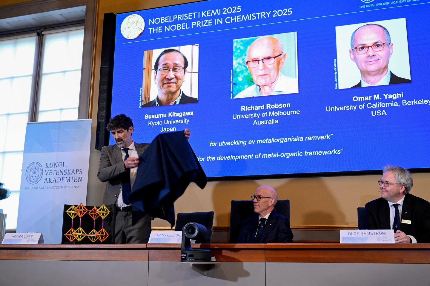 Nobel Prize in chemistry goes to discovery that could bring water to deserts