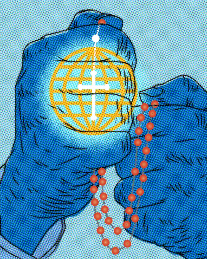 Western democracies and Christianity illustration by Linas Garsys / The Washington Times