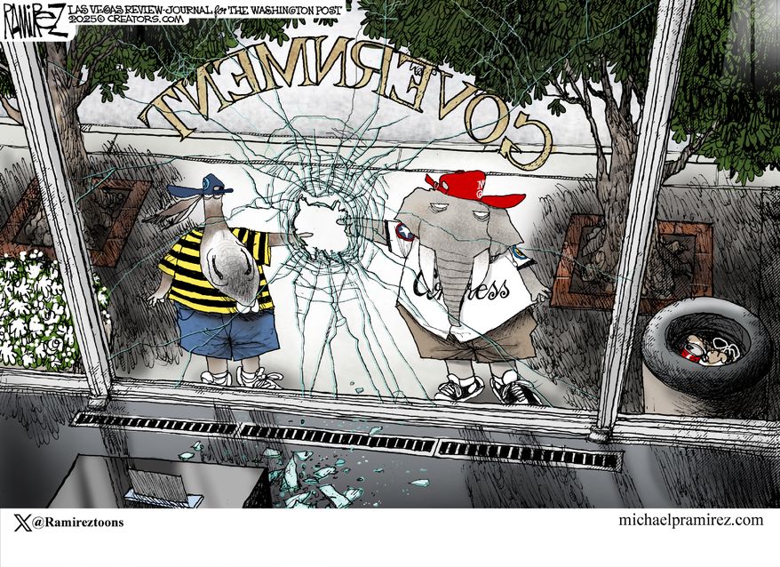 Government (Illustration by Michael Ramirez for Creators Syndicate)