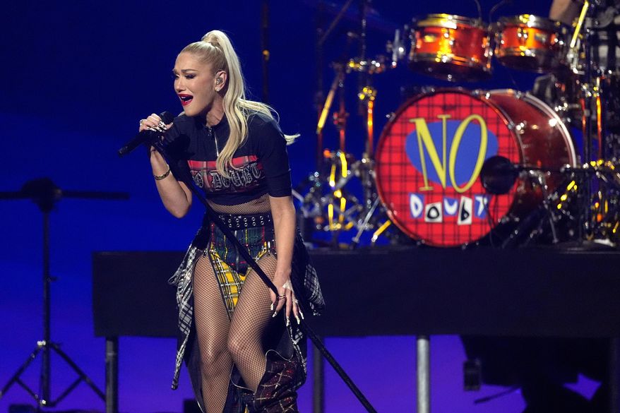 Gwen Stefani of No Doubt performs during the FireAid benefit concert in Inglewood, Calif., on Jan. 30, 2025. (AP Photo/Chris Pizzello, File)