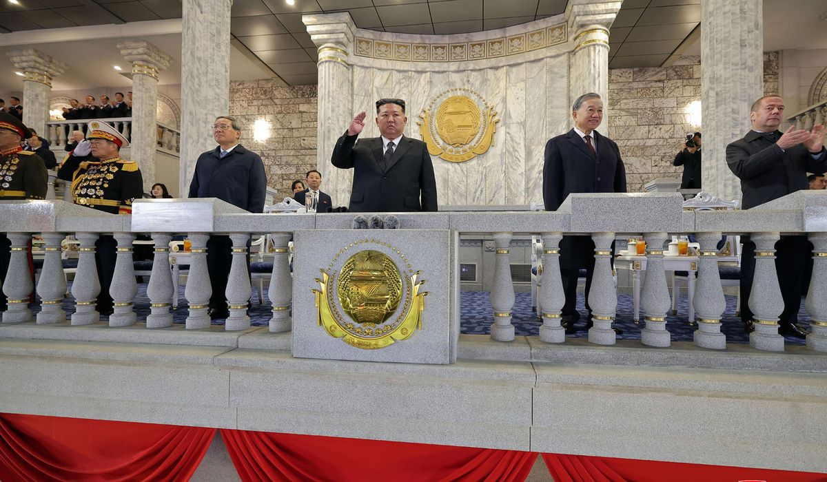 NextImg:North Korea displays new long-range missile at a military parade celebrating Kim Jong-un