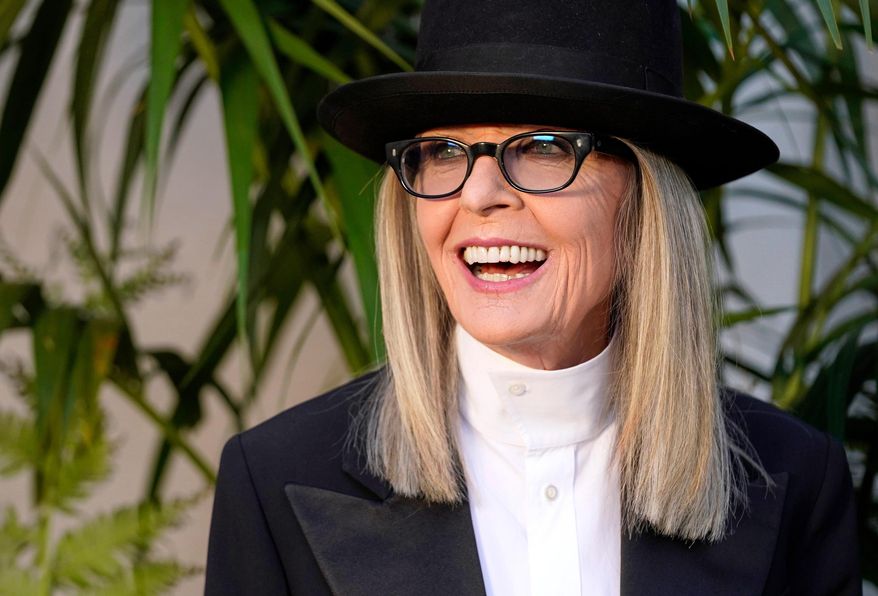 Diane Keaton appears at the Ralph Lauren Spring 2023 Fashion Experience in Pasadena, Calif., on Oct. 13, 2022. (AP Photo/Chris Pizzello, File)