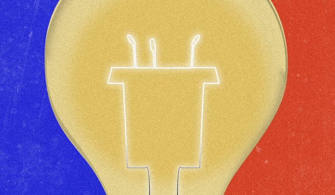 Partisan poltics and the truth illustration by Linas Garsys / The Washington Times