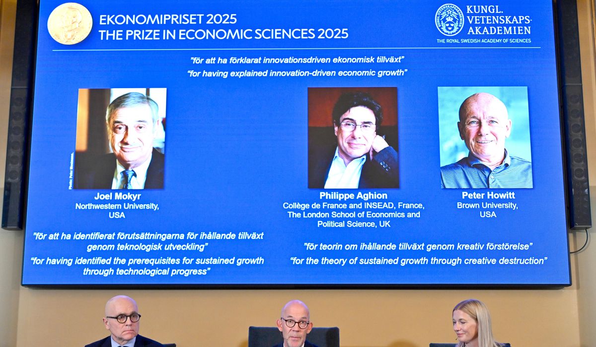 NextImg:Nobel economics prize goes to 3 researchers for explaining innovation-driven economic growth