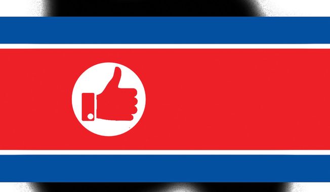 The United States of America's negotiations with North Korea illustration by Alexander Hunter/The Washington Times