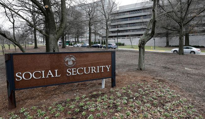 The Social Security Administration's main campus is seen in Woodlawn, Md., Jan. 11, 2013. (AP Photo/Patrick Semansky, File)