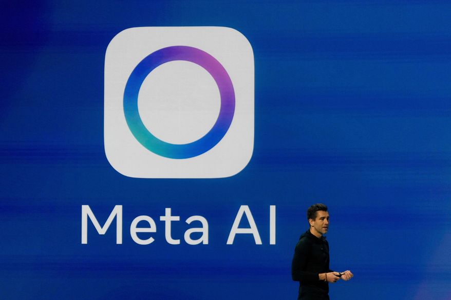 FILE - Meta Chief Product Officer Chris Cox speaks at LlamaCon 2025, an AI developer conference, in Menlo Park, Calif., April 29, 2025. (AP Photo/Jeff Chiu, File)