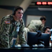 This image released by Netflix shows Anthony Ramos in a scene from "A House of Dynamite." (Eros Hoagland/Netflix via AP)