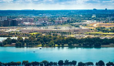 The Pentagon and Potomac River. Are the Pentagon, defense companies leaving U.S. allies behind? File photo: xbrchx via Shutterstock.