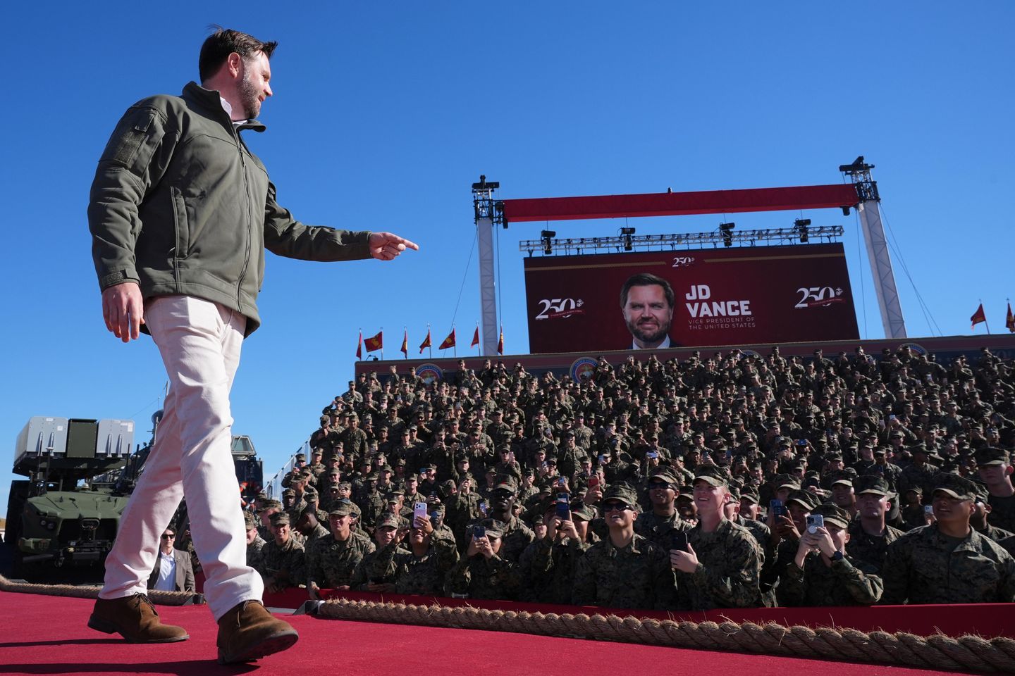 Artillery misfire during Vance visit to Marine base prompts accusations, investigations