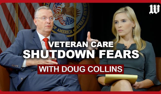 Welcome to the Washington Times interview with Secretary of Veterans Affairs Doug Collins, the man who oversees veteran care and policies.