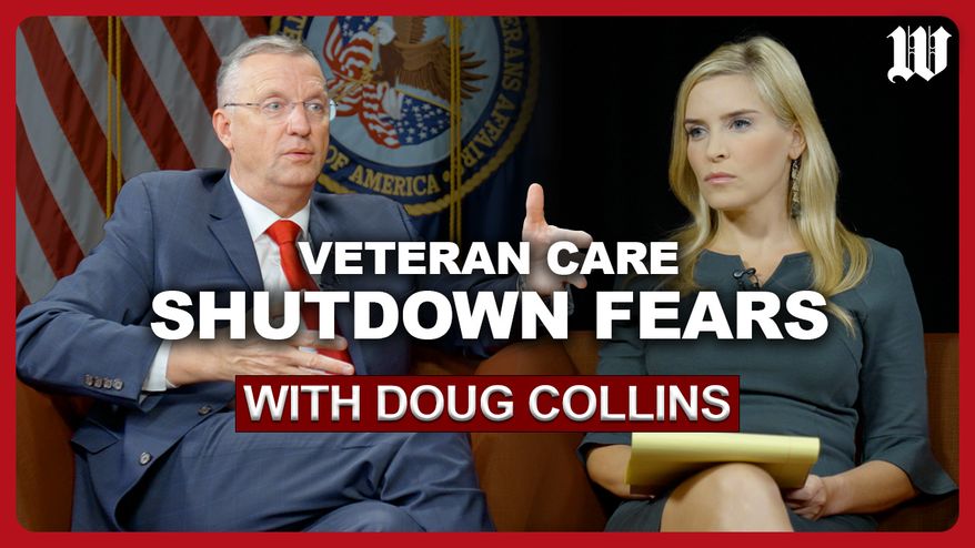 Welcome to the Washington Times interview with Secretary of Veterans Affairs Doug Collins, the man who oversees veteran care and policies.
