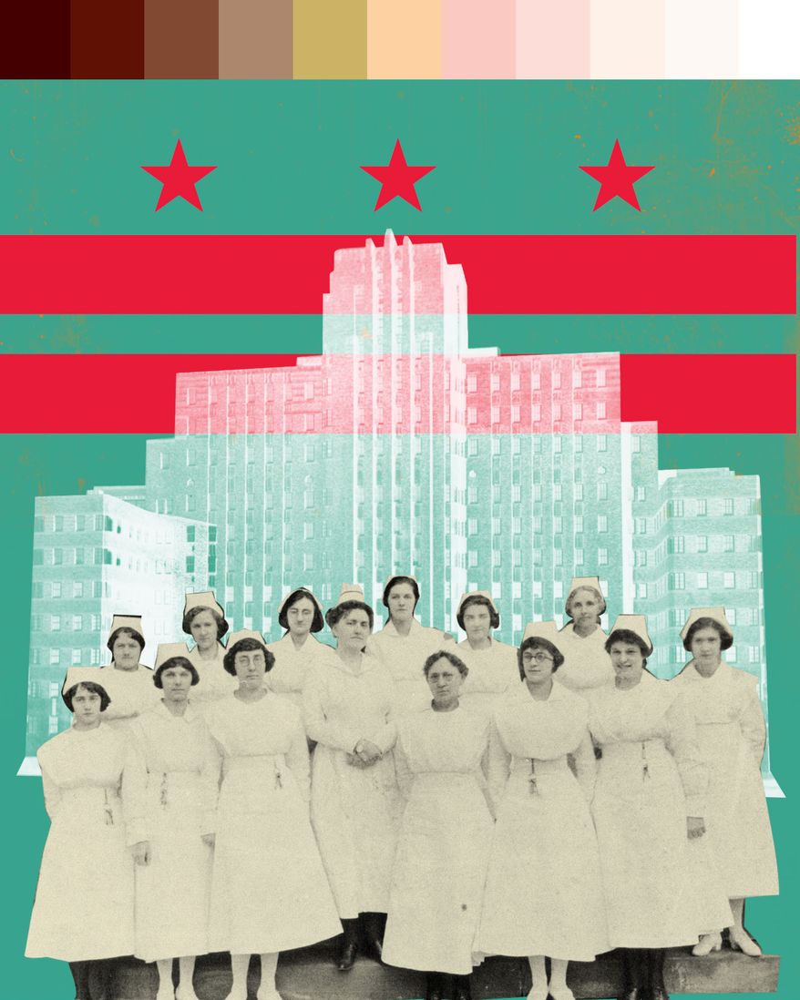 Diversity, equity and inclusion (DEI) in hospitals illustration by Linas Garsys / The Washington Times
