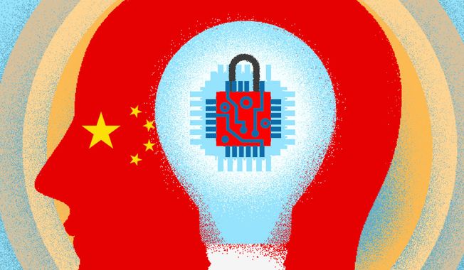 RISC-V and China's computer chip technology illustration by Linas Garsys / The Washington Times