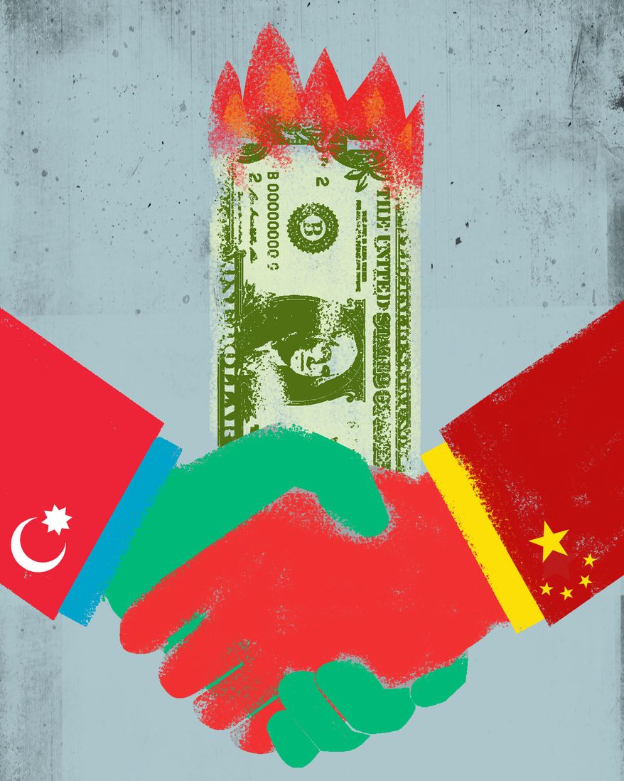 China, Azerbaijan and Section 907 (Freedom Support Act) illustration by Linas Garsys / The Washington Times