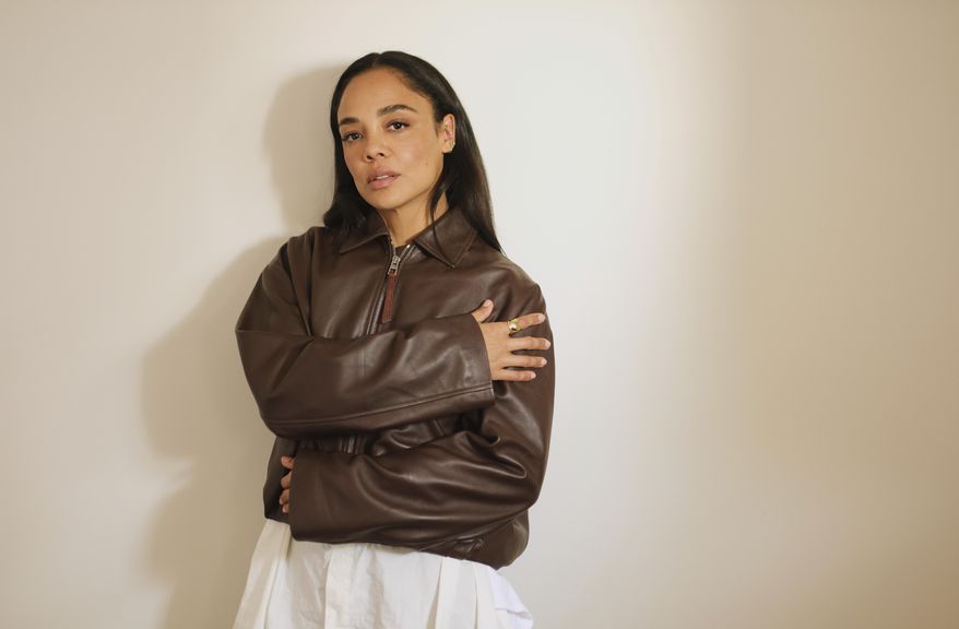 Actor Tessa Thompson poses for a portrait to promote the film "Hedda" during the Toronto International Film Festival on Sept. 8, 2025, in Toronto. (AP Photo/Chris Pizzello)