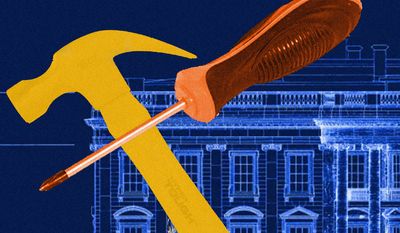 Construction and renovations at the White House illustration by Linas Garsys / The Washington Times