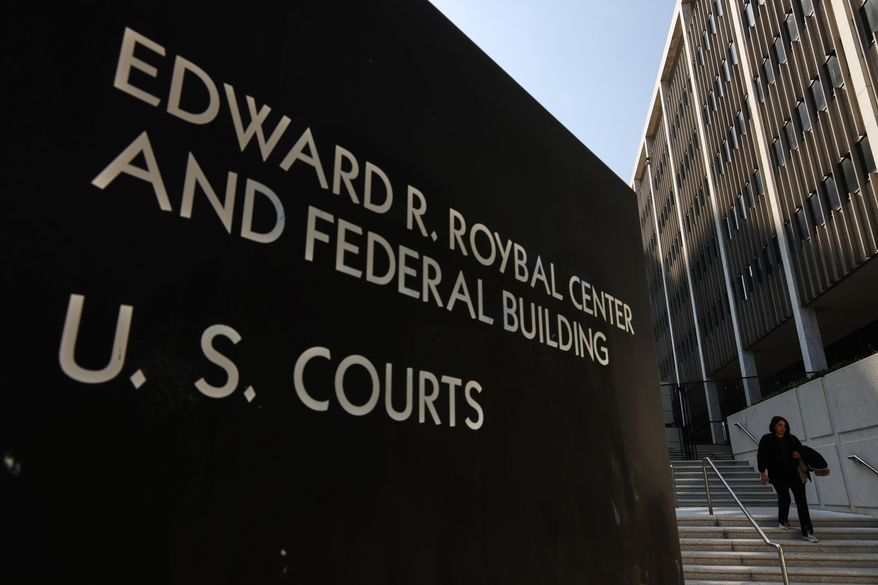 The Edward R. Roybal Center and Federal Building is seen Wednesday, Oct. 22, 2025, in Los Angeles. (AP Photo/Ethan Swope)
