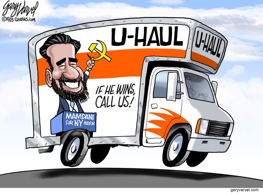 If he wins, call us! (Illustration by Gary Varvel for Creators Syndicate)