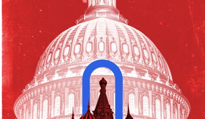 Congress, EU must back lawful confiscation of Russia's frozen assets illustration by Linas Garsys/ The Washington Times