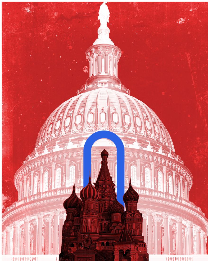 Congress, EU must back lawful confiscation of Russia's frozen assets illustration by Linas Garsys/ The Washington Times
