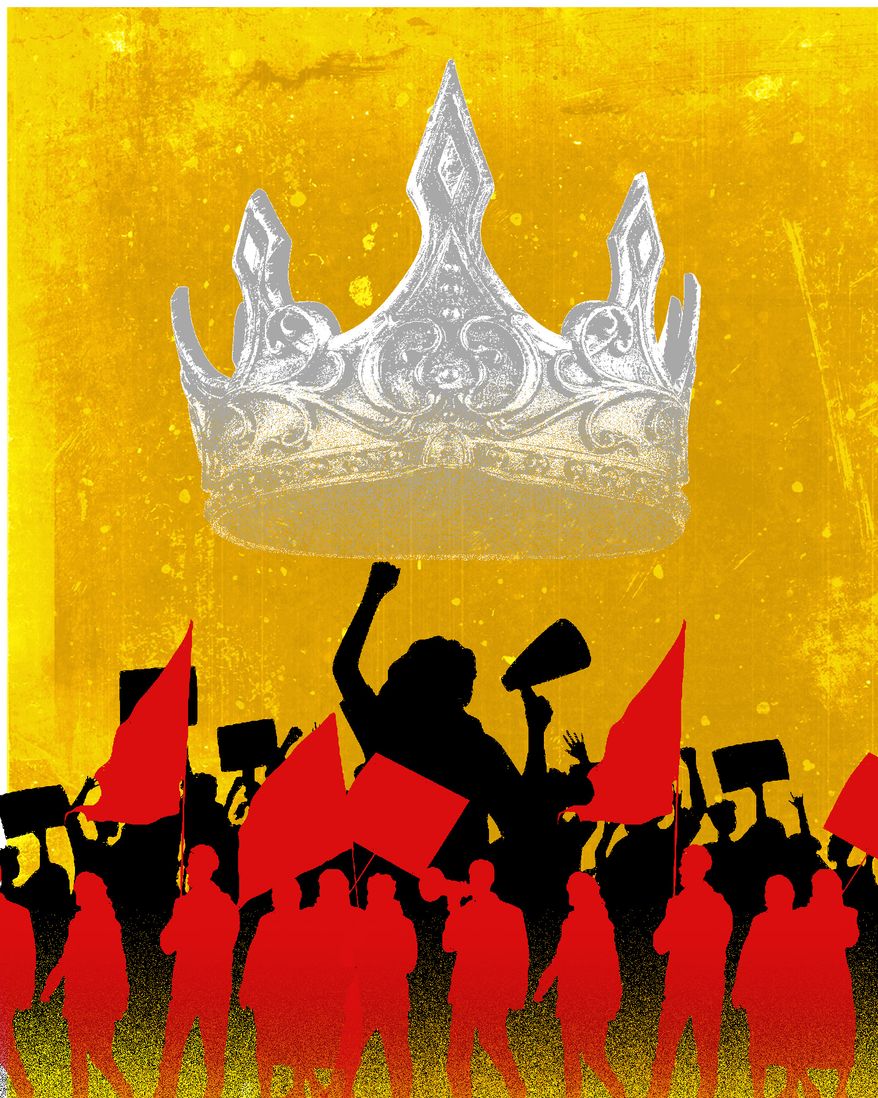 All the 'No Kings' rallies proved is that we really don't have a monarch illustration by Linas Garsys/ The Washington Times
