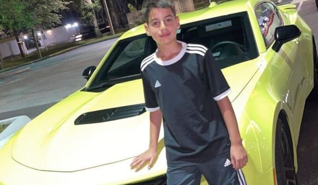 This photo, undated and and in an unknown location, provided by family member Zeyad Kadur shows teenager Mohammed Ibrahim. (Zeyad Kadur via AP)