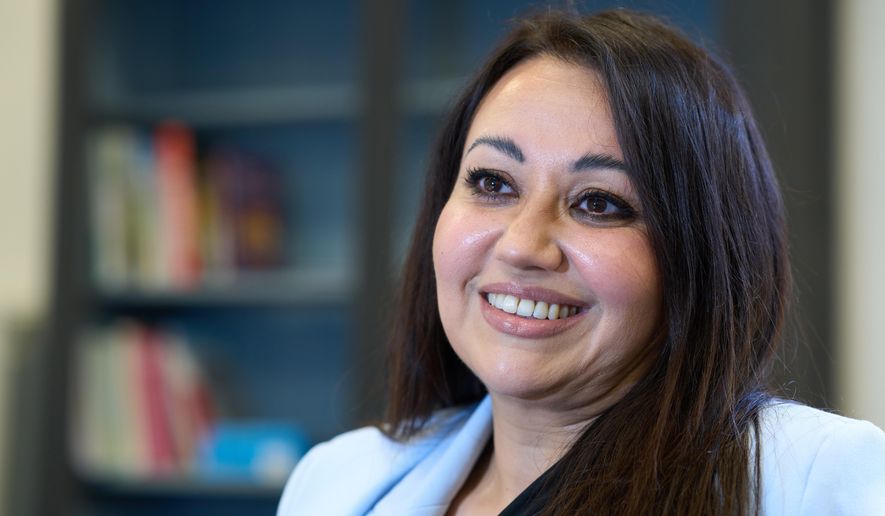 Palwasha Hamzad, who wants the Dutch election to be not about migration, but about tackling the chronic housing shortages in the Netherlands, poses for a portrait in Haarlem, Netherlands, Friday, Oct. 17, 2025. (AP Photo/Peter Dejong)