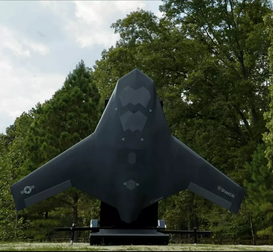 Defense tech company Shield AI has introduced the X-BAT, an autonomous drone that has a 2,000-mile range and vertical takeoff and landing (VTOL) to work alongside Air Force pilots. The $27 million aircraft is designed to carry air-to-air missiles, bombs and even electronic warfare platforms. (Photo courtesy of Shield AI)