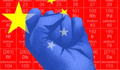 Breaking China's grip on rare earth elements and the technologies illustration by Linas Garsys / The Washington Times