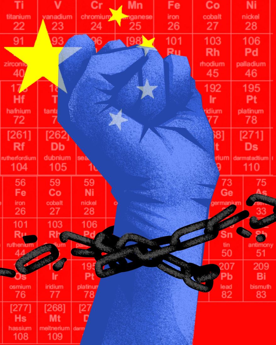 Breaking China's grip on rare earth elements and the technologies illustration by Linas Garsys / The Washington Times