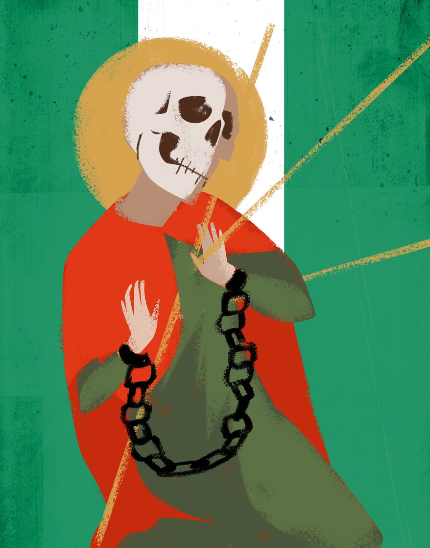 Christians in Nigeria holocaust illustration by Linas Garsys / The Washington Times